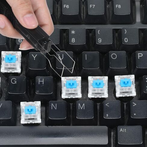 2-in-1 Switch Puller Keycap Puller, Translucent Stainless Steel Key Removal Tool with 4-Claw Grip One-Press Design Easy to Remove Replace Switch Key Cap for Gaming Mechanical Keyboards in Saudi Arabia