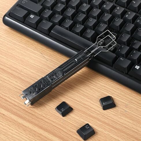 2-in-1 Switch Puller Keycap Puller, Translucent Stainless Steel Key Removal Tool with 4-Claw Grip One-Press Design Easy to Remove Replace Switch Key Cap for Gaming Mechanical Keyboards in Saudi Arabia