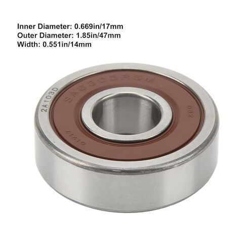 Alternator Ball Bearing Double Sealed Aluminum Alloy 17mm 47mm 14mm - Durable Support, High Strength Construction, Ideal for Replacement in Kuwait