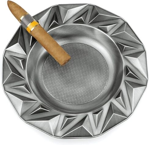 منفضة سجائر السيجار المعدنية المستديرة متعددة الأنابيب، منافض السجائر الكبيرة مقاس 8 بوصات، منفضة سجائر سيجار كبيرة للراحة في الهواء الطلق للفناء / الخارج / منفضة سجائر داخلية (وردية) in Kuwait