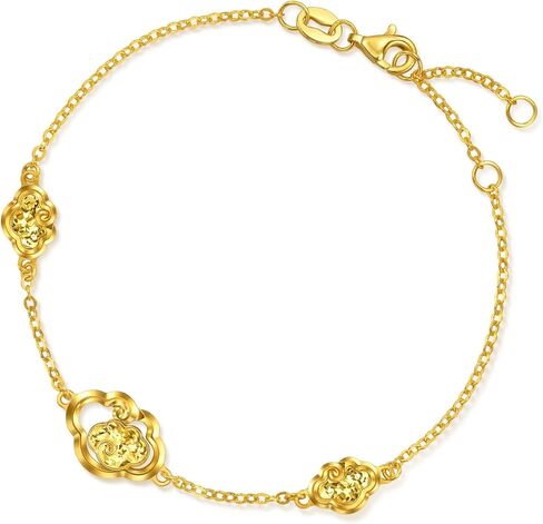 CHOW SANG SANG 999 Gold Essence Dual Ruyi Motif Bracelet for Women 18cm 96250B Price-by-Weight 2.99g Gold in Saudi Arabia