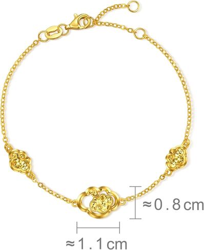 CHOW SANG SANG 999 Gold Essence Dual Ruyi Motif Bracelet for Women 18cm 96250B Price-by-Weight 2.99g Gold in Saudi Arabia