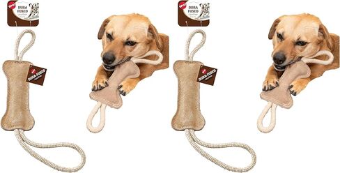Ethical Pets Dura Fused Leather Bone Tug Toy for Dog, 18-Inch in Saudi Arabia