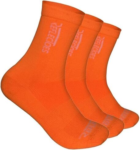 ReflecToes Fluorescent Running Socks (3 Pack) High Visibility Neon Safety Socks for Men & Women UV-Activated Day Glow in Saudi Arabia