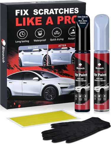 Oxford White YZ/Z1/M6887 for Ford Touch Up Paint Kit[2K Clear Coat Included],Exact Color Match Touch Up Paint for Chip and Scratch Repair in Kuwait