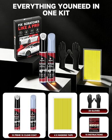 Summit White GAZ for Cadillac Touch Up Paint Kit[2K Clear Coat Included],Exact Color Match Touch Up Paint for Chip and Scratch in Saudi Arabia