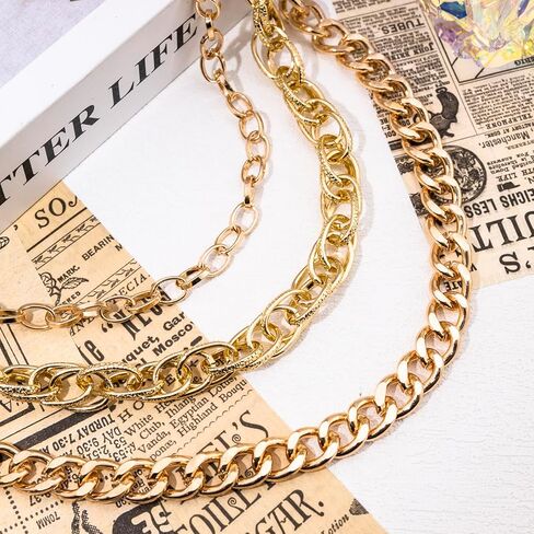 Gold Belt Wallet Chain for Women Men - Stainless Steel Pants Pocket Keychain Accessories, Durable Punk Jean Chain Belt Hip Hop Goth Accessory for Jeans & Belts with Lobster Clasp in Saudi Arabia