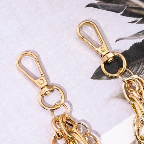 Gold Belt Wallet Chain for Women Men - Stainless Steel Pants Pocket Keychain Accessories, Durable Punk Jean Chain Belt Hip Hop Goth Accessory for Jeans & Belts with Lobster Clasp in Saudi Arabia