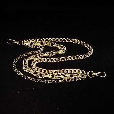 Gold Belt Wallet Chain for Women Men - Stainless Steel Pants Pocket Keychain Accessories, Durable Punk Jean Chain Belt Hip Hop Goth Accessory for Jeans & Belts with Lobster Clasp in Saudi Arabia