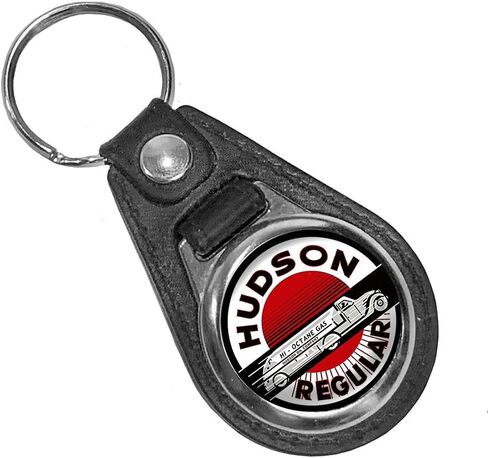 Brotherhood Hudson Oil Company High Octane Motor Oil Gas Gasoline Insignia Vintage Style Round Keychain Key Holder Key Ring For Men Heavy Duty Car Keyring For Men and Women in Saudi Arabia