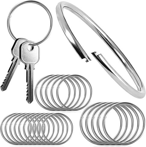 stino 20 Pack No Tarinsh Key Rings, Quick Release, Stainless Steel Split Keychain Rings for Car Keys in Saudi Arabia