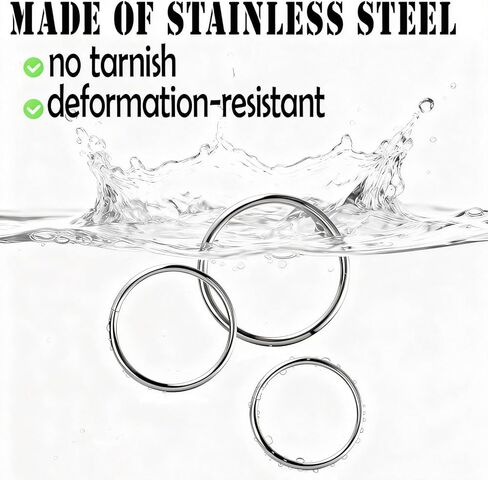 stino 20 Pack No Tarinsh Key Rings, Quick Release, Stainless Steel Split Keychain Rings for Car Keys in Saudi Arabia