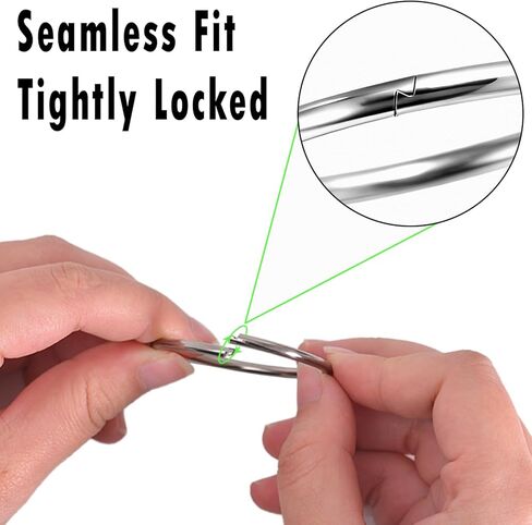 stino 20 Pack No Tarinsh Key Rings, Quick Release, Stainless Steel Split Keychain Rings for Car Keys in Saudi Arabia