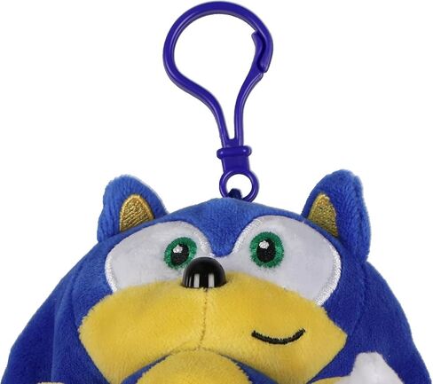 JUST FUNKY Sonic The Hedgehog Key Ring Plush Sonic Design Clip on Hook Keychain in Saudi Arabia