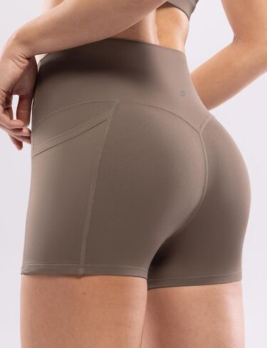 شورت نسائي للتمرين مع جيوب بخصر عالٍ لليوجا 2.5 بوصة/4 بوصة/6 بوصة/8 بوصة/10 بوصة شورت رياضي للجري والكرة الطائرة in Kuwait