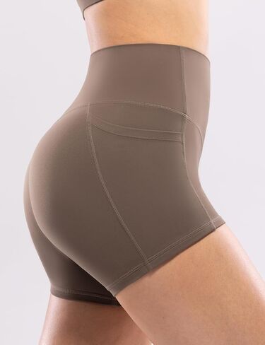 شورت نسائي للتمرين مع جيوب بخصر عالٍ لليوجا 2.5 بوصة/4 بوصة/6 بوصة/8 بوصة/10 بوصة شورت رياضي للجري والكرة الطائرة in Kuwait