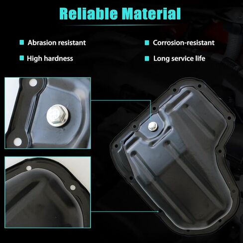 AUCERAMIC 12102F2010 Lower Engine Oil Pan Sump Fit for Toyota Corolla 2019-2021,Fit for Lexus UX200 UX250h 2019-2021, 2.0L,Oil Pan Sump with Drain Plug Replace# TOP44A, 1210224010 in Saudi Arabia
