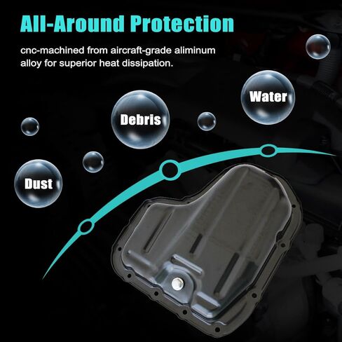 AUCERAMIC 12102F2010 Lower Engine Oil Pan Sump Fit for Toyota Corolla 2019-2021,Fit for Lexus UX200 UX250h 2019-2021, 2.0L,Oil Pan Sump with Drain Plug Replace# TOP44A, 1210224010 in Saudi Arabia