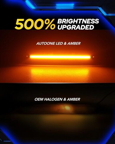AUTOONE Upgraded LED Turn Signal & Side Marker Light for J'eep Wrangler YJ 1987-1995, Amber Yellow Front Signal Indicator & Smoked Lens, Fender Bumper Marker Lamps, 2PCS in Saudi Arabia