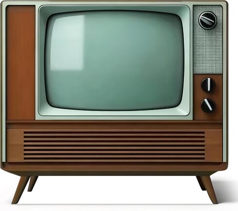 2.6 Ft Vintage TV Cardboard Cutout Life Size Retro Television Standee 1950s Old TV Stand Up Backdrop Props for 1950s Theme Party Photo Booth Classroom Home Movie Night Game Room Decor in Kuwait