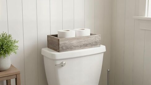 إحياء ريفي | صندوق خشب الحظيرة المزخرف - صندوق خشبي ريفي أصيل لتزيين الطاولة وحفلات الزفاف والحفلات وديكور منزل المزرعة - حامل قطعة مركزية من الخشب الحقيقي in Kuwait