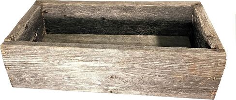 إحياء ريفي | صندوق خشب الحظيرة المزخرف - صندوق خشبي ريفي أصيل لتزيين الطاولة وحفلات الزفاف والحفلات وديكور منزل المزرعة - حامل قطعة مركزية من الخشب الحقيقي in Kuwait