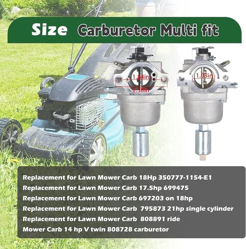 ALL-CARB 795873 Carburetor Replacement for John Deere LA105 Riding Mower Tractor 42" 19.5HP Replacement for 13.5HP Engine 31F707 350777 14HP V-Twin 808728 Carb 697203 795873 808891 in Saudi Arabia