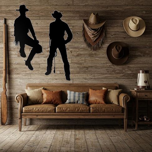 Epakh 4 Pcs Large Cowboy Silhouettes Cutouts 37'' 35'' Western Theme Paper Party Decorations Photo Booth for Summer Wild West Birthday Parties Supplies in Saudi Arabia