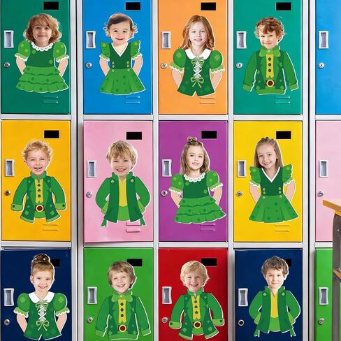 ديكورات لوحة إعلانات عيد القديس باتريك 48 قطعة من زخارف Leprechaun مع 100 نقطة لاصقة على شكل البرسيم مثالية مع الحرف اليدوية للصور المنزلية في الفصل الدراسي in Kuwait