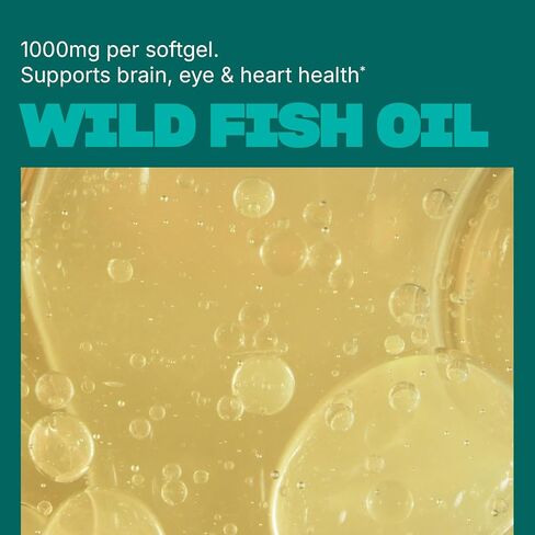 Swisse Omega 3 Fish Oil Supplement 1000mg | Heart, Brain & Eye Health Omega-3 DHA & EPA | Sustainably Sourced Essential Fatty Acids | Promotes Nervous System Health & Mood Balance | 400 Softgels in Kuwait