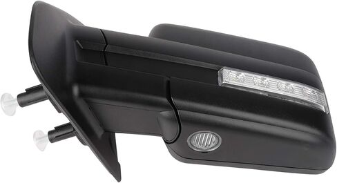 مرايا السحب مناسبة لـ 2004-2014 لسيارة Ford for F-150 Series Truck Pickup الجانب الأيسر والجانب الأيمن مجموعة مرايا السحب من المرايا التي يتم تعديلها بالطاقة وإشارة الانعطاف الساخنة وغطاء أسود in Kuwait