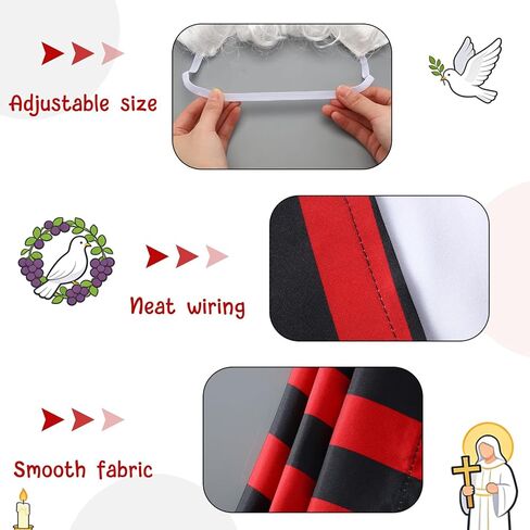 5 Pcs Passover Mose Costume for Kids Boys Biblical Costumes Accessory Outfits with Robe Tunic Belt Wig Beard in Saudi Arabia