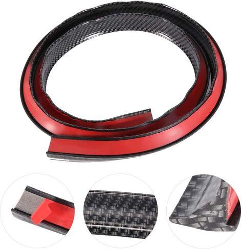 Ejoyous Car Fiber Trim Strip, 1.5m/59in Universal Fit, Black Rubber, Left, Car in Saudi Arabia