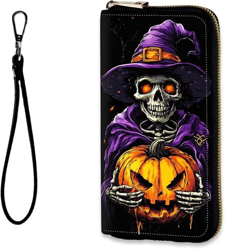 Womens Wallet, RFID Wristlet Wallet for Women, Cute Ladies Purse, Large Credit Card Clutch Purse, Leather Card Holder Wallets with Zipper & Phone Holder,Cool Wolf Dream Starry in Saudi Arabia