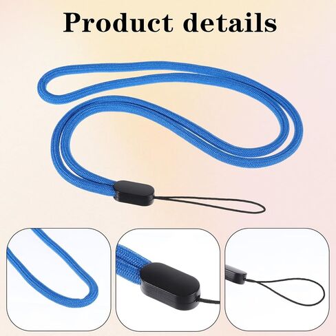 10 Pcs Thin Lanyard String Solid Color Neck Lanyard with String Loop 17.32 Inch Long Thin Neck Straps Thread Rope Lanyards for Pens, Phones, Keys, Cards, Whistles, ID Badges, and More in Saudi Arabia