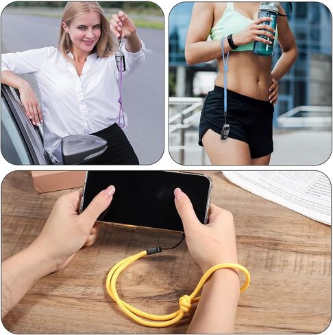 10 Pcs Thin Lanyard String Solid Color Neck Lanyard with String Loop 17.32 Inch Long Thin Neck Straps Thread Rope Lanyards for Pens, Phones, Keys, Cards, Whistles, ID Badges, and More in Saudi Arabia