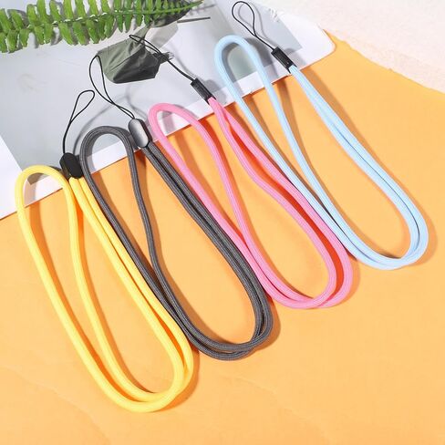 10 Pcs Thin Lanyard String Solid Color Neck Lanyard with String Loop 17.32 Inch Long Thin Neck Straps Thread Rope Lanyards for Pens, Phones, Keys, Cards, Whistles, ID Badges, and More in Saudi Arabia