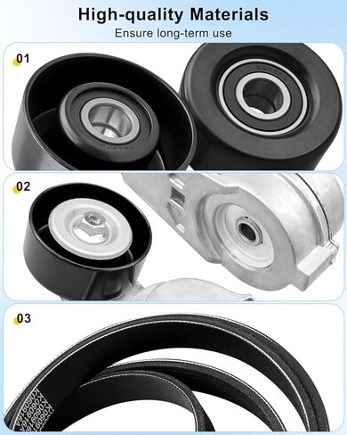 90K-38178A Drive Belt Tensioner Pulley Kit Compatible with GMC Canyon 2004-2012 Hummer H3 2006-2010 Isuzu i-280 i-350 2006 Isuzu i-290 i-370 2007-2008 in Saudi Arabia