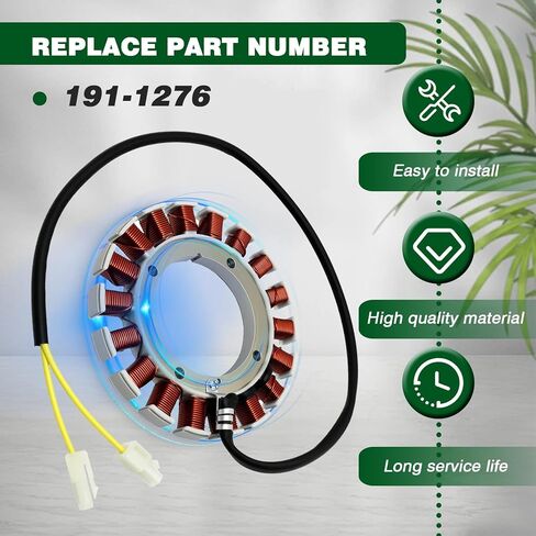 لفائف المولد الثابت متوافقة مع onan BF BG B43 B48 P218 P220 P216G P216V P218G P218V P220G P220V P224G OL16 OL18 OL20 OL24 LX720 LX770 LX790 LX990 الجزء الثابت لاستبدال 191-1276 in Saudi Arabia