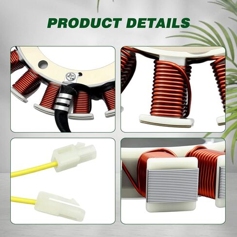 لفائف المولد الثابت متوافقة مع onan BF BG B43 B48 P218 P220 P216G P216V P218G P218V P220G P220V P224G OL16 OL18 OL20 OL24 LX720 LX770 LX790 LX990 الجزء الثابت لاستبدال 191-1276 in Saudi Arabia