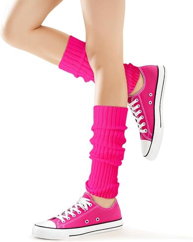 Leg Warmers for Women, Fashion Leg Warmer 80s, Women's Leg Warmers, Girls Legwarmers Accessories for Party Sports in Saudi Arabia