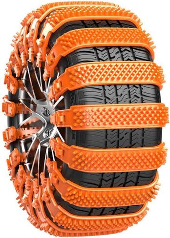 Snow Chains for VinFast VF 8 Eco/Plus, Anti-Skid Snow Tire Chains, Portable Emergency Winter Tire Traction Chain, Reusable Tire-Chains, Easy Installation Design, B orange-10PCS in Kuwait