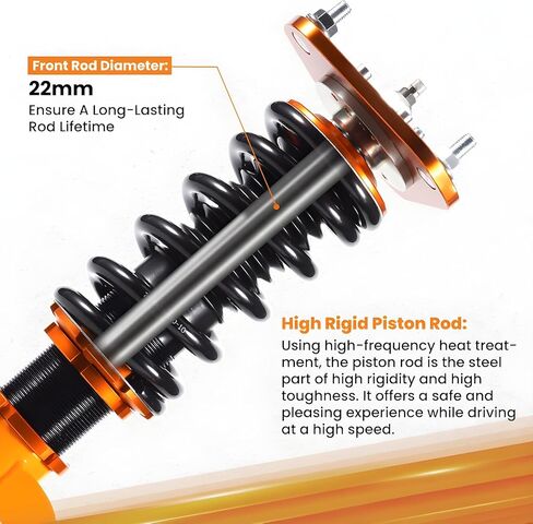 maXpeedingrods Coilover for Toyota Celica 1989-1999 FWD, 24 Levels Damping Adjustable Coilovers Suspension Kit Strut, Height Adjustable Shock Absorber Struts Lowering Kits Gold in Saudi Arabia