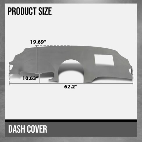 ALLGOOD Dashboard Cover Compatible with Toyota Sienna 2004-2010 Dash Cover Gray in Saudi Arabia