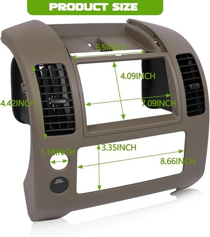 لوحة وحدة تحكم مركزية مناسبة لسيارة Nissan Frontier 2005-2020 لوحة العدادات ذات إطار عنقودي 68259ZP16A، بيج in Kuwait