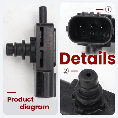 مستشعر ضغط خزان الوقود متوافق مع Honda Accord Element Pilot CRV Ridgeline Odyssey S2000 Insight Acura TL TSX MDX RL 2003-2011 911-716 in Kuwait