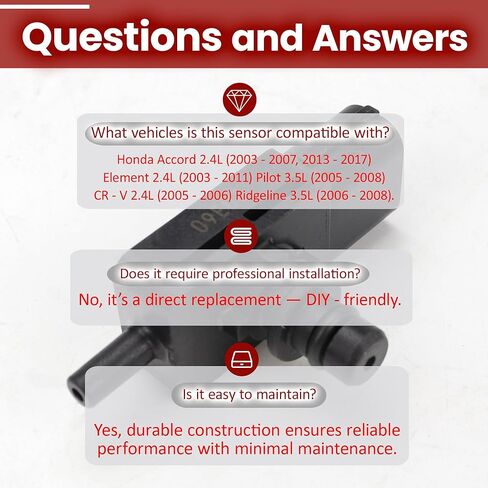 مستشعر ضغط خزان الوقود متوافق مع Honda Accord Element Pilot CRV Ridgeline Odyssey S2000 Insight Acura TL TSX MDX RL 2003-2011 911-716 in Kuwait