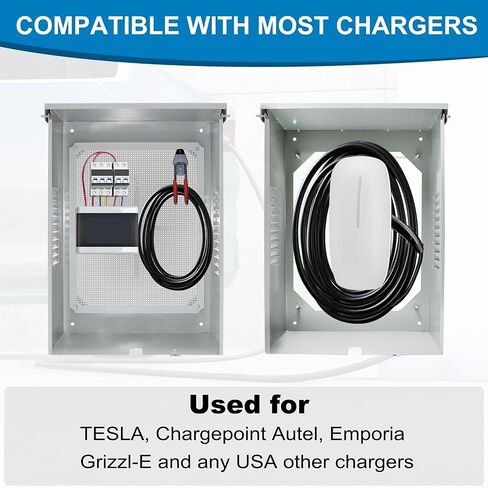 Outdoor EV Charger Enclosure, Wall Charger Cover for Tesla, EV Electric Vehicle Car Charger Cover with Lock, Indoor ＆ Outdoor (Charger Box) in Saudi Arabia
