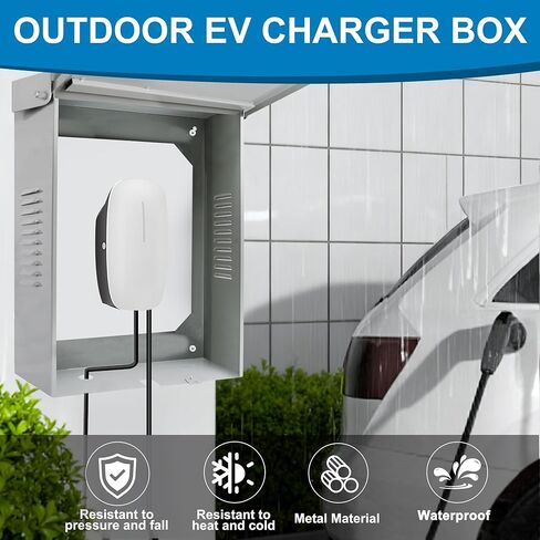 Outdoor EV Charger Enclosure, Wall Charger Cover for Tesla, EV Electric Vehicle Car Charger Cover with Lock, Indoor ＆ Outdoor (Charger Box) in Saudi Arabia