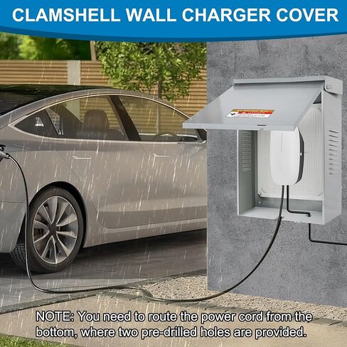 Outdoor EV Charger Enclosure, Wall Charger Cover for Tesla, EV Electric Vehicle Car Charger Cover with Lock, Indoor ＆ Outdoor (Charger Box) in Saudi Arabia